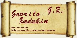 Gavrilo Radukin vizit kartica